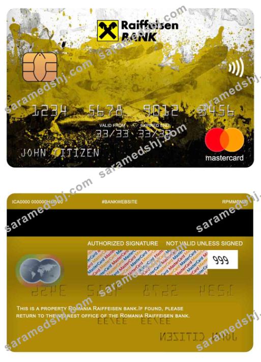 Romania Raiffeisen bank mastercard